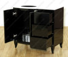 Black Bathroom Vanity w/ Marble Top