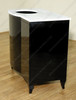 Glossy Black 3 Drawer Bathroom Vanity w/ Genuine Marble Top