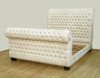 Cream Tufted Upholstered Bed