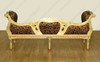 6.5ft Antiqued Gold Settee Bench