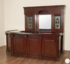 9.5ft Dark Mahogany L-Shape Pub Bar