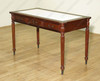 4Ft Distressed Mahogany Sheraton Cream Leather Top Office Writing Desk