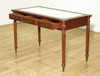 4ft Distressed Mahogany Sheraton Cream Leather Top Office Writing Desk
