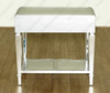 Silver Mirrored One Drawer End Side Table w/ Shelf