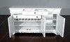 Antiqued White Solid Hardwood Sideboard Buffet Server