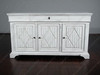 Antiqued White Solid Hardwood Sideboard Buffet Server