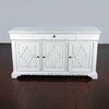 Antiqued White Solid Hardwood Sideboard Buffet Server