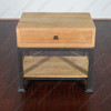 Loft-Style Side Table - Solid Hardwood