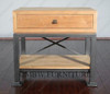 Loft-Style Side Table - Solid Hardwood