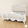 White Upholstered Rococo Bed