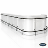 30ft Curved White Classic Pub Bar with Rails