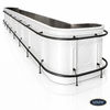 30ft Curved White Classic Pub Bar with Rails