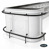 30ft Curved White Classic Pub Bar with Rails