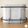 30ft Curved White Classic Pub Bar Front w/ Marble
