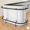 30ft Curved White Classic Pub Bar Front w/ Marble