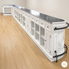 30ft Curved White Classic Pub Bar Front w/ Marble