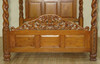 Golden Four-Post Barley Twist Canopy Bed