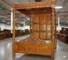 Golden Light Four-Post Canopy Queen Bed