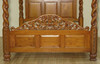 Golden Four-Post Barley Twist Canopy Bed