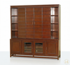 6.5ft Mahogany TV Media Entertainment Cabinet w/ Folding Doors