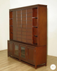 6.5ft Mahogany TV Media Entertainment Cabinet w/ Folding Doors