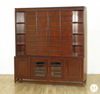 6.5ft Mahogany TV Media Entertainment Cabinet w/ Folding Doors