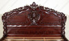 3pc Tea Brown Mahogany Rococo Bedroom Set
