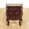 3pc Dark Mahogany Rococo Bedroom Set