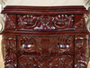 3pc Tea Brown Mahogany Rococo Bedroom Set