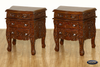 3pc Mahogany Carved Rococo Bedroom Set