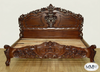3pc Mahogany Carved Rococo Bedroom Set