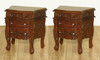 3pc Mahogany Carved Rococo Bedroom Set