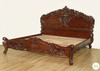 3pc Mahogany Carved Rococo Bedroom Set