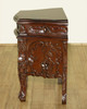 Dark Walnut Rococo 3 Drawer Carved Nightstands / Bedside Table (2)s / Chests