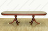 10ft Cherry Double Pedestal Inlay Rectangular Dining or Conference Table w/ Leaf