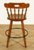 Vintage  Pair of 2 Oak Spindle Back Swivel Bar Stools 29H