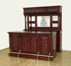 7ft Cherry Finish Victorian Carved Home Pub Bar