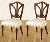 Mahogany Hepplewhite Shield Back Dining Chairs (Set 8)