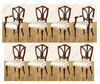 Mahogany Hepplewhite Shield Back Dining Chairs (Set 8)