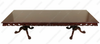 10ft Mahogany Double Pedestal Dining or Conference Table w/ Leaf Extensions