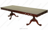 10ft Mahogany Double Pedestal Dining or Conference Table w/ Leaf Extensions