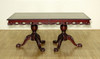 10ft Mahogany Double Pedestal Dining or Conference Table w/ Leaf Extensions