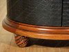 Round Faux Croc Leather Design Nightstand Bedside Table