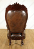 Dark Mahogany Mason Leather Gothic Office Desk Lion Arm Chair
