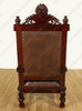 Dark Mahogany Church Bishop Mason Chair w/Leather