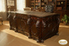 Victorian Gothic Lion Desk w/ Leather Top