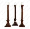 Carved Masonic Columns w/ Marble Spheres Set (3)