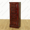 Classic Dark Mahogany 4 Drawer Vertical File/Filing Cabinet