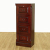 Classic Dark Mahogany 4 Drawer Vertical File/Filing Cabinet
