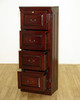Classic Dark Mahogany 4 Drawer Vertical File/Filing Cabinet